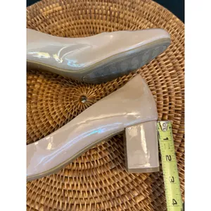 CL by‎ Laundry Nude Patent Block Heel Pumps Round Toe Shoes Size 8.5 ACF-001 thumbnail 3