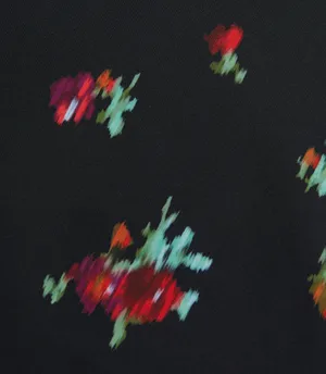 Hill House The Rosalind Dress in Black Ikat Floral Taffeta thumbnail 4