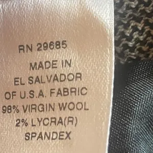 Pendleton Savvy Stretch Wool Blend Black Micro Tweed Dress Pants Trouser‎ Sz 8 thumbnail 7
