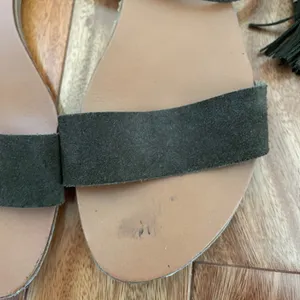 Steve Madden Kaara Strappy Olive Tie Up Sandals thumbnail 3
