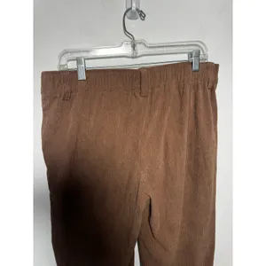 Halara High Waisted Corduroy Casual Pants Brown Wide Leg Pocket Trousers Size L thumbnail 7