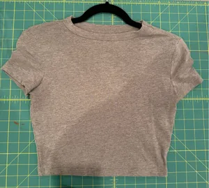 Wild Fable Heather Gray Women's Crop Top thumbnail 1