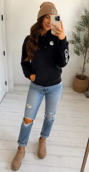 Carhartt Black Sweatshirt Hoodie thumbnail 1