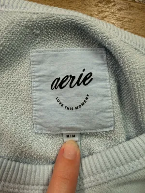 Aerie Summer Daze “Lets Go Coconuts” Beachy Scoop-Neck Cotton Sweatshirt Sz Med thumbnail 5