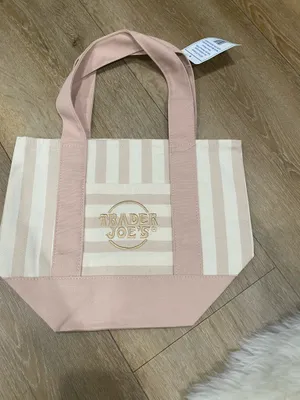 Trader Joe’s Bag Tan Summer Pink thumbnail 2