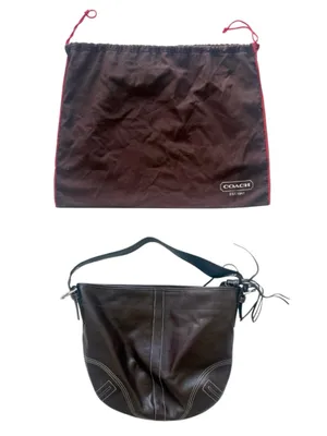 Vintage Coach Y2K 2000s Soho Hobo Brown Leather Shoulder Bag Purse thumbnail 2