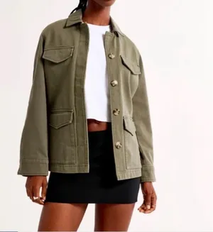Abercrombie and Fitch Green Utility Jacket thumbnail 1
