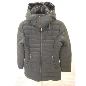 Mango Down Y2K Hunter Green Duck Feather Fill Jacket Removable Hood L Womens thumbnail 7