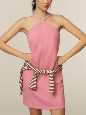 Daily Practice NWT Anthropologie Sweatshirt Dress Sz M Fleece Lined Pockets Straps thumbnail 1