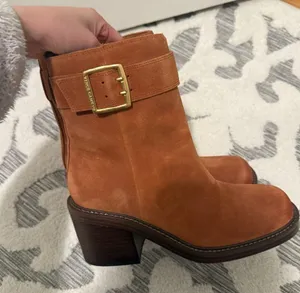 Bembonie Bootie in Warm Caramel Suede Size 9.5 NEW thumbnail 4