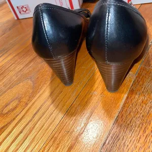 Coach Perry Peep Toe Black Wedge Sz 5.5 thumbnail 7
