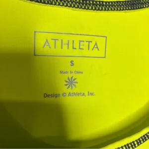 Athleta neon long sleeve shirt kangaroo pocket size small‎ thumbnail 3
