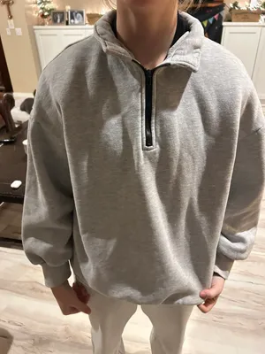 Grey quarter zip up thumbnail 4