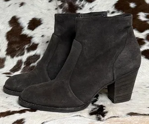 Paul Green Grey Suede Booties‎ Size 5.5 B15 thumbnail 1