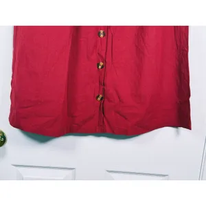 Halara A Line Midi Skirt Size Large Red High Waisted Preppy Academia Ivy League thumbnail 7