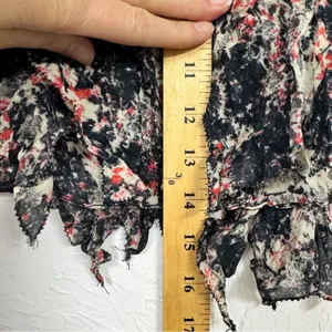 Isabel Marant Etoile Blue Pink Floral Silk Mini Skirt Womens 4 Coquette Romantic thumbnail 9