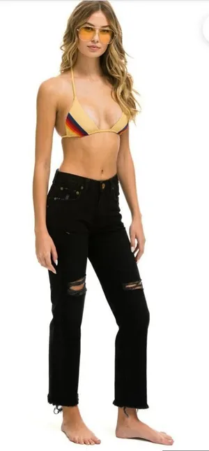 Aviator Nation Mid Rise Canyon Jean in Vintage‎ Black Size: 27 thumbnail 1