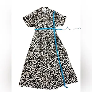 Exquise Anthropologie Cotton Blend Relaxed Leopard Tobie Shirt Dress Sz XS. P-46 thumbnail 13
