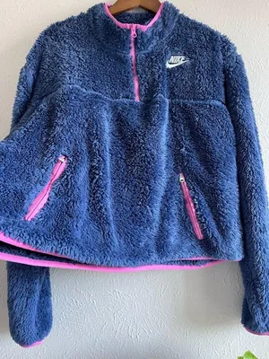Nike SPORTSWEAR SHERPA PLUSH FLEECE ZIP CROP SWEATSHIRT SIZE 1X thumbnail 8