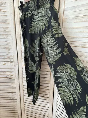 Disturbia Wide-Leg Fern Print Pants, 4 thumbnail 5