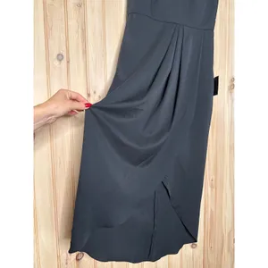 NWT Lulus Reinette Black Midi Dress Party Holiday Classy Elegant Gala Banquet M thumbnail 4