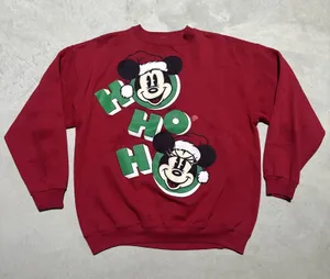 Vintage Mickey & Co Christmas Sweatshirt SZ XL Red Graphic Walt Disney Mouse thumbnail 1