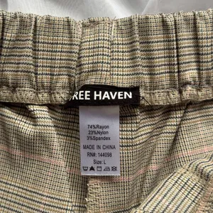 Free Haven Plaid Micro Shorts Tan Size L thumbnail 4