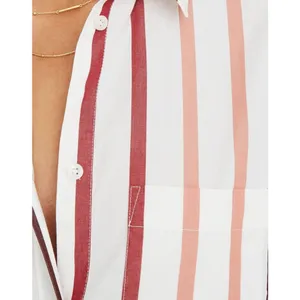 Madewell Women's XS‎ Striped Button-Up Shirt Long Sleeve Casual Relaxed Fit thumbnail 4