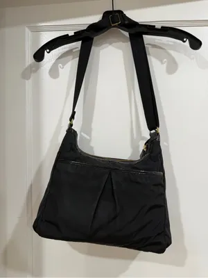 Y2K Brighton Black Crossbody Bag with Gold Hardware and leather/ leopard design thumbnail 11