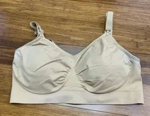 Hofish Nursing Bra Womens Size‎ XL Beige Sleep Maternity Wireless Comfort Padded thumbnail 1