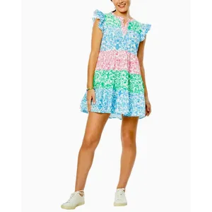 ROLLER‎ RABBIT Aitona Pippa Dress Tiered Tropical Floral Jungle Print Small thumbnail 4