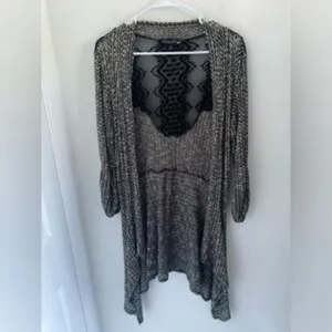 Living Doll LA Lace Back Cardigan Dress Large Goth Witchy Whimsigoth Bohemian thumbnail 11