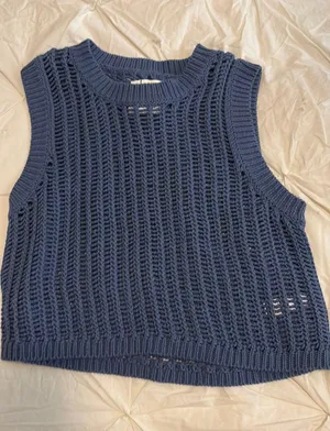 Aerie Offline Blue Crotchet Top thumbnail 1