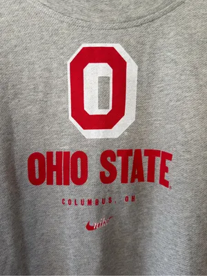 NWT Nike Mockneck Ohio State Buckeyes Crewneck Sweatshirt Size XXL Gray thumbnail 2