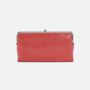 HOBO International Lauren Pink Leather‎ Double Frame Kisslock Clutch Wallet thumbnail 2