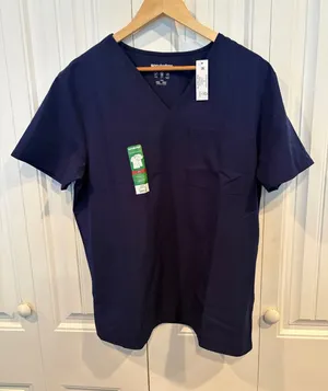 Scrubstar‎ Navy Scrub Top Size Medium thumbnail 1