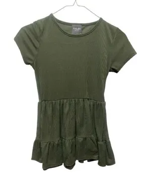 Olivia Rae Olive Ribbed Top thumbnail 1