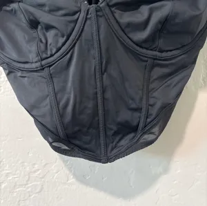 Hollister Gilly Hicks Black Corset Crop Top thumbnail 5
