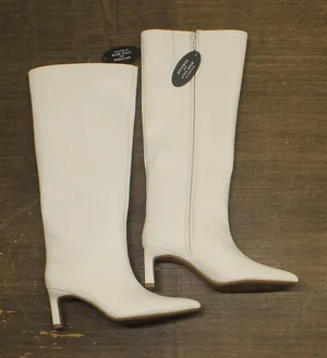 On 34th Womens Rachelle Stovepipe Boots 10019723900 Bone Smooth 6.5M thumbnail 1