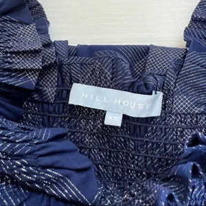 Hill House Ellie Nap Dress Navy Glitter Check, XS thumbnail 7