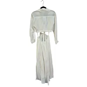 NWT Young Fabulous & Broke‎ White Derby Maxi Shirt Dress Cutout Waist Size Small thumbnail 3