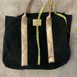 Victoria’s Secret rose gold canvas large tote bag thumbnail 8