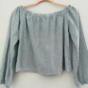 Brandy Melville Striped Off The Shoulder Top‎ thumbnail 7