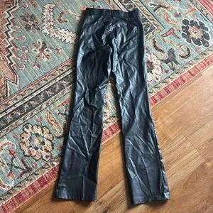 Zara High Waist Faux Leather Flared Pants thumbnail 7