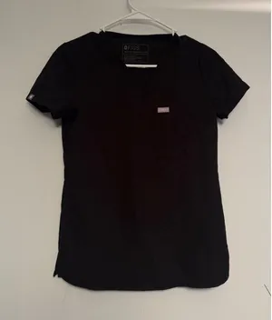 FIGS Casma‎ Black One-Pocket Scrub Top Technical Collection XXS Womens thumbnail 1