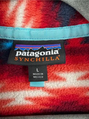 Patagonia Synchilla Snap T Fleece Womens L FA15 25455 Red Geometric Pullover thumbnail 6