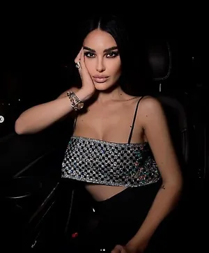 ZARA crop top shiny strappy rhinestones party night out thumbnail 2