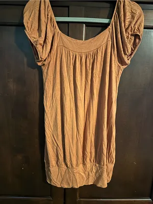 American Rag Rust Orange Casual Top with Subtle Gather thumbnail 2