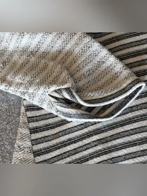 Women’s RETRO-ology Striped Crewneck Sweater - Gray & White Size 1X thumbnail 3