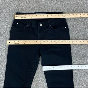 Zara Jeans‎ Womens 8 Black Beaded Back Pocket Straight Leg Low Rise Stretch thumbnail 8